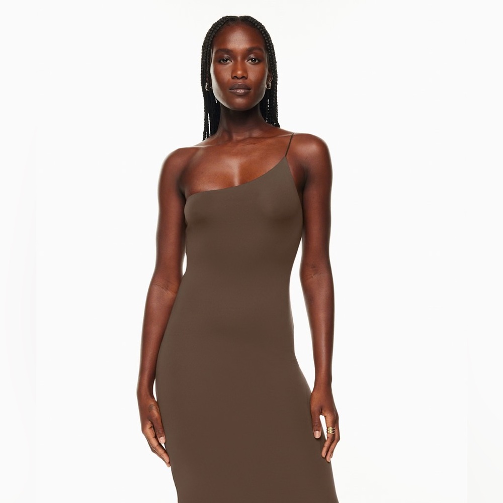 BABATON Contour One Shoulder Midi Dress in Slate Blue